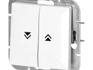 Interruttore per tende p/t Pearl. 10A. 250V. WP 10P. bianco