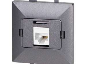1xRJ45 Cat5 Biserna vtičnica. RJ45 5CAT/P1. Antracit