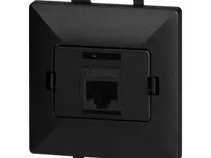 1xRJ45 Cat5 Biserna vtičnica. RJ45 5CAT/P1. črn