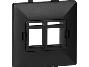 Frontplatte 2xRJ45 Pearl. PC ARJ45/P2. schwarz