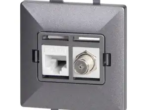 TV/F RJ45/P. antrasit priz