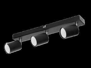 DOA SP 3I. wall and ceiling fixture. GU10 max. 3x50W. IP20. black