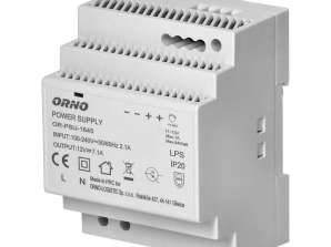 DIN sliedes baro padeve 12VDC. 7A. 84W. platums 4 moduļi