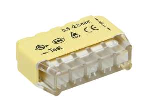 5 vadu iebūvējamā savienotājs; uz vadi 0,75 2,5mm?; IEC 300V/24A 50 gab.