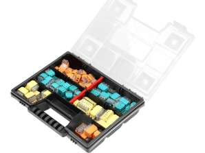 Installatieconnector set HOUSE. 123 stuks. Drukverbindingen: 30x 2 draden. 30x 3 draden. 25x 4 draden. 20x 5 draden. 10x 6 draden. 8x 8 draden.