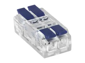 Zweiadrige Installationsklemme; für jeden Draht 0,75-4mm?; IEC 250V/32A; Blister 6 Stück.