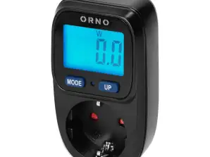 Vatímetro. calculadora de energía con pantalla LCD retroiluminada. versión Schuko. negro