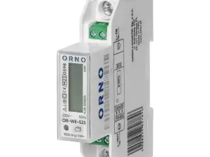 1-phasiger elektrischer Zähler. 100A. RS 485 Schnittstelle. MID. 1 Modul. DIN TH 35mm. PV
