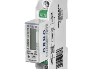 1-phasiger elektrischer Zähler 100A. Mehrtarif. RS 485 Port. MID. 1 Modul. DIN TH 35mm. PV