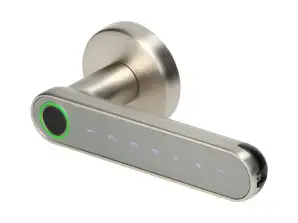 Digitālā rokturis ar skārienjutīgu tastatūru un viedajām funkcijām - pirkstu nospiedumu lasītājs. Bluetooth 4.0. Niķelis
