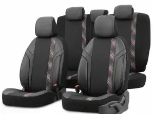 Komplet prevlek za avtomobilska sedeža otom horizon 1801 rdeč 3 zip