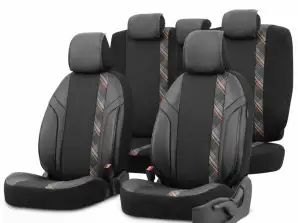 Komplet prevlek za avtomobilske sedeže otom horizon 1805 oranžna 3 zip