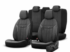 Komplet prevlek za avtomobilske sedeže otom swan 501 black 3 zip