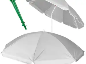 Parasol de jardin réglable pliable UV 150cm gris