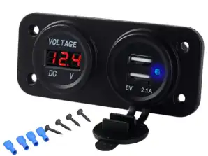 PLS37B Tomada do acendedor. 2xusb