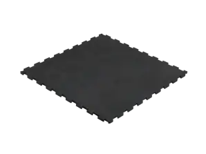 Gummiboden für das Fitnessstudio, Unterlage für Geräte, Puzzle 1m Dicke 20mm Schwarz REBEL ACTIVE