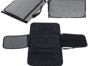 Wickeltisch, Baby-Wickelauflage, erweiterbare Reisetasche, grau