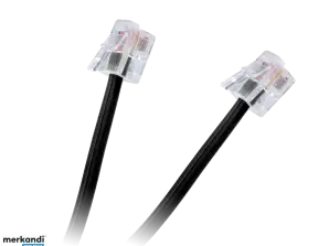 LEC TEL0033A 10 Kabel tlf.tir. tir.svart 10m