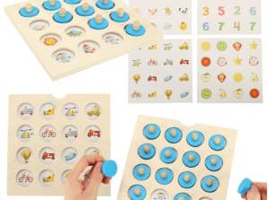 Memory Montessori Brettspiel, Holzpuzzle-Set, 4 Karten