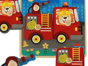 Holzpuzzle-Sortierer Puzzle Feuerwehr