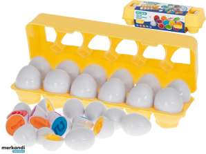 Puzzle educativo sorter abbina forme numeri uova 12 pezzi