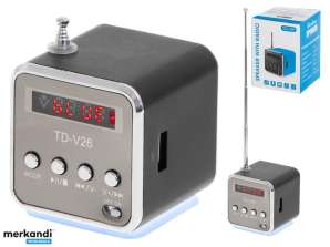 Altoparlante Bluetooth portatile ricaricabile Radio LCD TD-V26