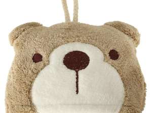 Barnas håndkle til barnehagen 42x25cm brun bamse