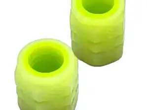 RW25A Glimworm Ventieldoppen 2 stuks geel