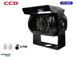 Bil ryggekamera 4pin ccd sharp i metallhus 12v