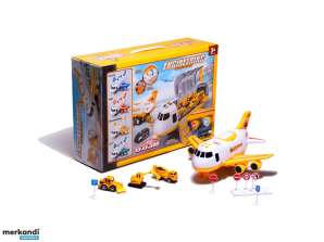 Transportflugzeug 3 Autos Baufahrzeuge