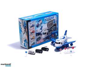 Transporter Flugzeug 3 Autos Polizei