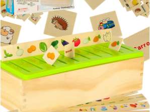 Holzsortierer, logisches Puzzle, passend zu den Bildern