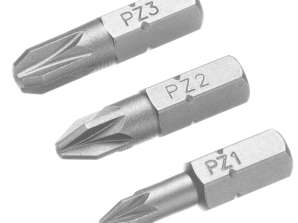 Embouts de tournevis pozidriv pz1.2.3/25 3 pièces.