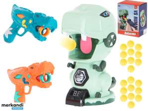 Hungriges Dinosaurier-Zielschießen Arcade-Spielset mit 2 BB-Waffen 20 Kugeln