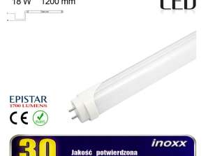 Tube LED 120cm 18W 3000K T8 G13 Aluminium Chaud Unidirectionnel