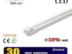 Tube LED 60cm 9w t8 6000k g13 froid transparent