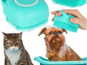 Limpiador de cepillos de silicona para el lavado de perros y gatos con dosificador de menta