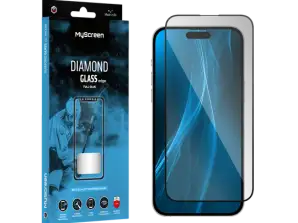 Zaščitno steklo MyScreen DIAMOND GLASS LITE edge FULL GLUE črno Apple iPhone 15 Pro 6.1