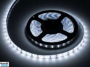 Rebel LED laidas 5m 300x5630 Šaltas baltas vandeniui atsparus 12V