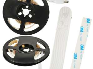 Bande LED Étanche à Piles Capteur de Mouvement USB 1M 59LED Blanc Froid