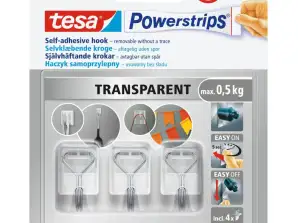 Selbstklebende Haken.Powerstrips 3 Stk.Draht Transprents