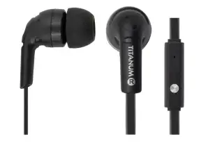 TH109K Écouteurs intra-auriculaires avec microphone noir Titanum