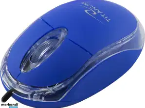 TM102B Mouse ottico 3D USB cablato Raptor blu Titanum