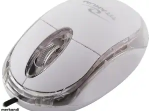 TM102W Mouse ottico USB 3D cablato Raptor bianco Titanum