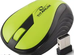TM114G Mouse wireless 2.4GHz 3D ottica USB Rainbow verde