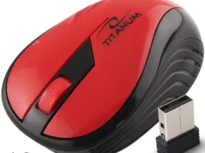 TM114R Titanum vezeték nélküli egér 2.4GHz 3D optikai USB szivárvány piros