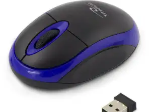 TM116B Titanum vezeték nélküli egér 2.4ghz 3d optikai usb vulture fekete-kék