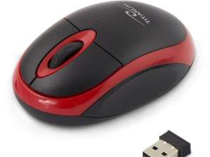 TM116R Langaton hiiri 2.4GHz 3D optinen USB Vulture musta-punainen