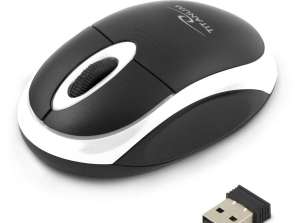 TM116W Brezžična miška 2.4GHz 3D optična USB Vulture črno-bela
