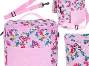 Sac isotherme pour le déjeuner repas plage petit déjeuner pour pique-11L rose avec des fleurs